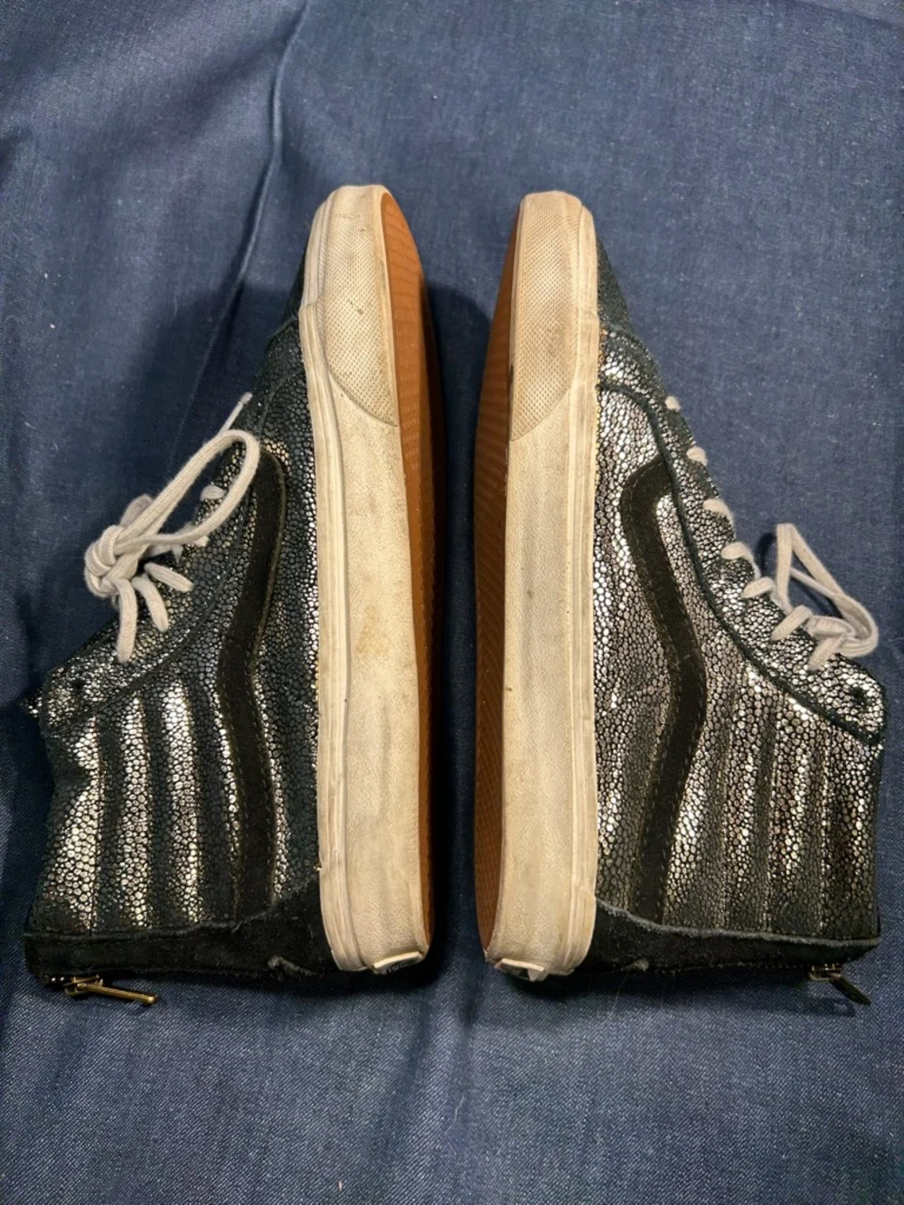 Vans high top skateboard shoes